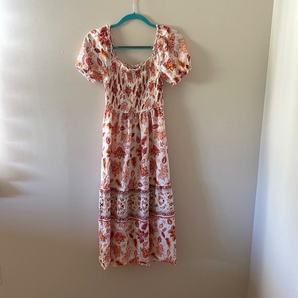 Long Dress with Floral/Fall Print - Picture 1 of 5